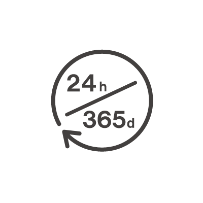 24時間365日対応